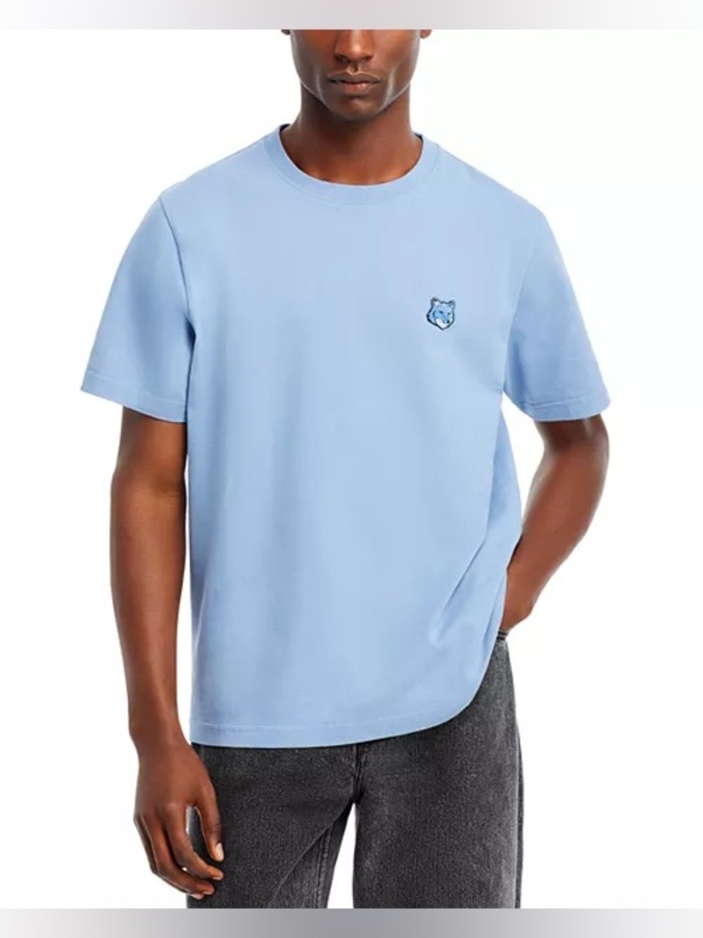 Maison Kitsune Fox Head Logo embroidered tshirt medium